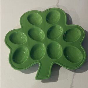 Green Shamrock Egg Tray